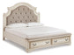 Realyn King Upholstered Bed with Mirrored Dresser Rent Wise Rent To Own Jacksonville, Florida