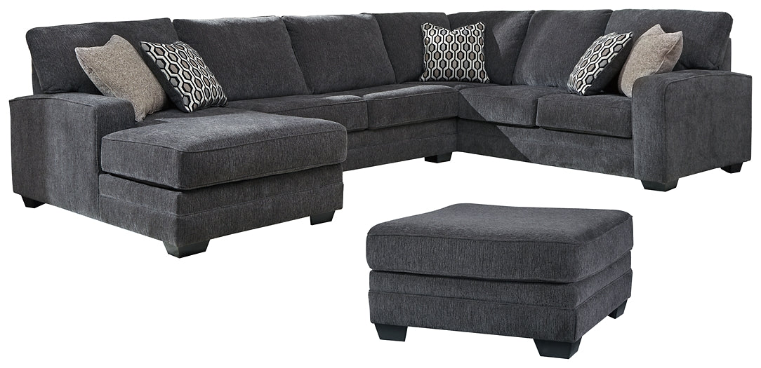 Tracling 3-Piece Sectional with Ottoman Rent Wise Rent To Own Jacksonville, Florida