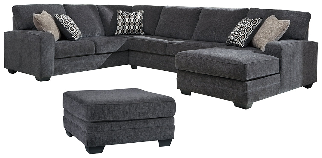 Tracling 3-Piece Sectional with Ottoman Rent Wise Rent To Own Jacksonville, Florida