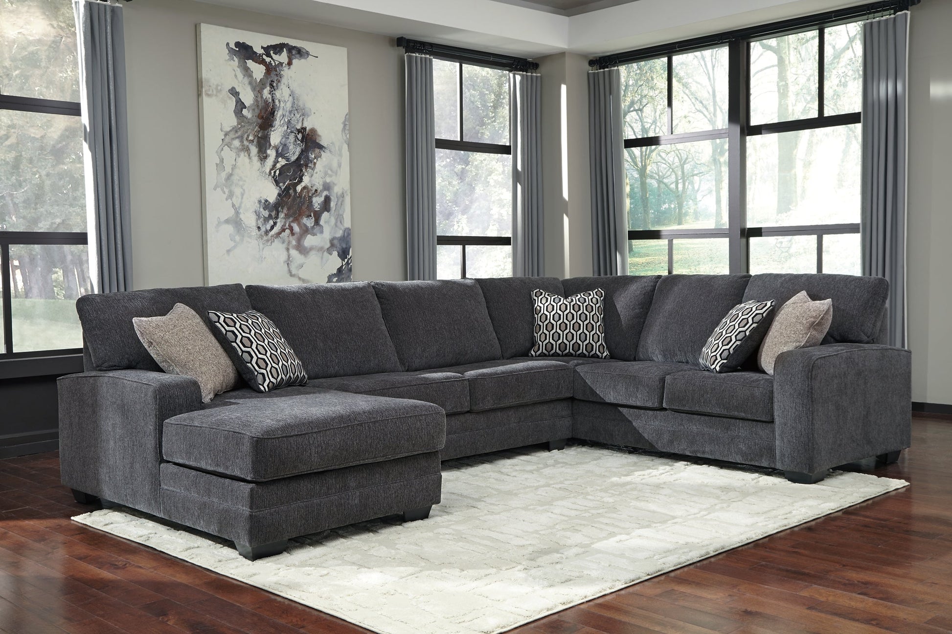 Tracling 3-Piece Sectional with Ottoman Rent Wise Rent To Own Jacksonville, Florida