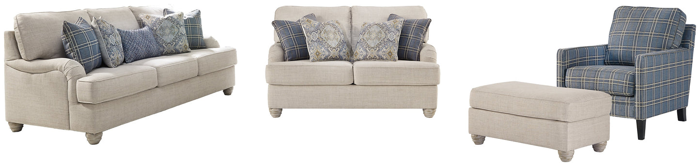 Traemore Sofa, Loveseat, Chair and Ottoman Rent Wise Rent To Own Jacksonville, Florida