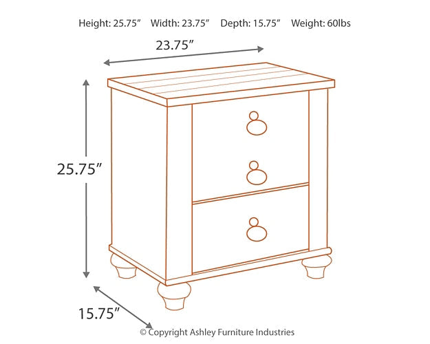 Willowton Twin Panel Bed with Nightstand Rent Wise Rent To Own Jacksonville, Florida