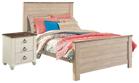 Willowton Twin Panel Bed with Nightstand Rent Wise Rent To Own Jacksonville, Florida