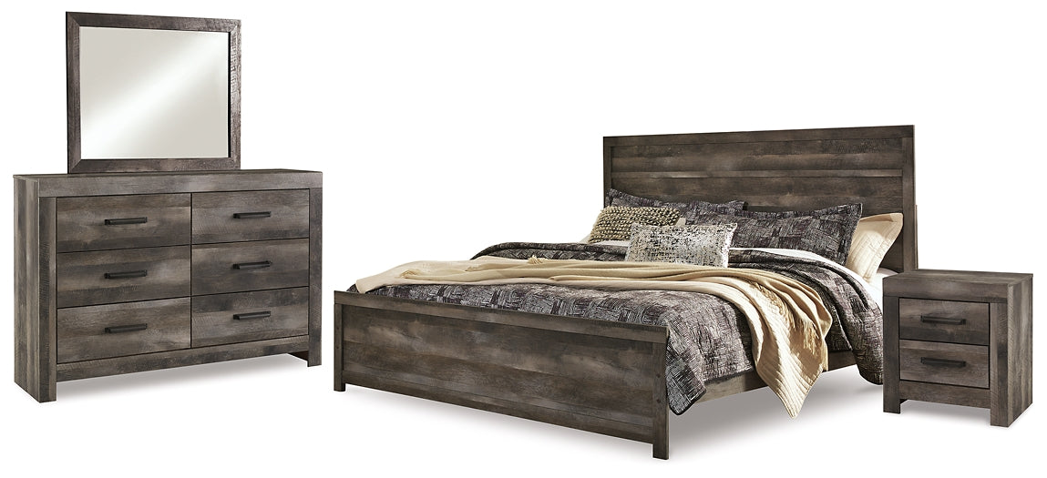 Wynnlow King Panel Bed with Mirrored Dresser and Nightstand Rent Wise Rent To Own Jacksonville, Florida