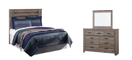 Zelen Full Panel Headboard with Mirrored Dresser Rent Wise Rent To Own Jacksonville, Florida