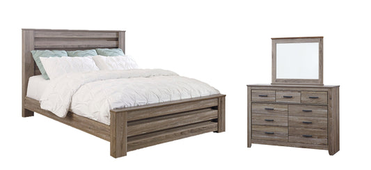 Zelen King Panel Bed with Mirrored Dresser Rent Wise Rent To Own Jacksonville, Florida