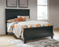 Lanolee  Panel Bed With Mirrored Dresser And Chest