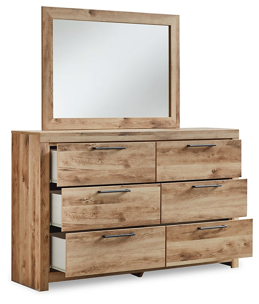 Hyanna  Panel Bed With Storage With Mirrored Dresser And Chest