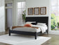 Danziar  Panel Bed With Mirrored Dresser And 2 Nightstands