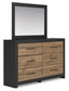 Vertani  Panel Bed With Mirrored Dresser And Chest