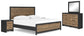 Vertani  Panel Bed With Mirrored Dresser And 2 Nightstands