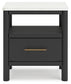 Cadmori  Upholstered Panel Bed With Mirrored Dresser And 2 Nightstands