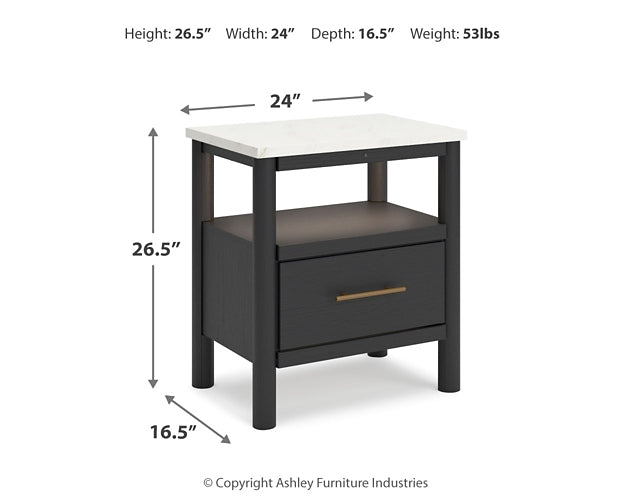 Cadmori  Upholstered Panel Bed With Mirrored Dresser And 2 Nightstands