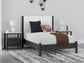 Cadmori  Upholstered Panel Bed With Mirrored Dresser And 2 Nightstands