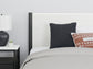 Cadmori  Upholstered Panel Bed With Mirrored Dresser And 2 Nightstands