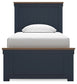 Landocken  Panel Bed With Mirrored Dresser And 2 Nightstands