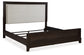 Neymorton California  Upholstered Panel Bed With Mirrored Dresser And Chest