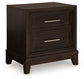 Neymorton California  Upholstered Panel Bed With Mirrored Dresser, Chest And Nightstand