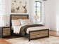 Vertani  Panel Bed With Mirrored Dresser And Nightstand