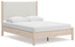 Cadmori  Upholstered Panel Bed With Mirrored Dresser