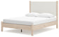 Cadmori  Upholstered Panel Bed With Mirrored Dresser