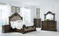 Maylee  Upholstered Bed With Mirrored Dresser, Chest And 2 Nightstands