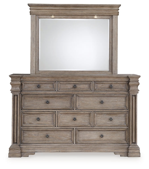 Blairhurst  Panel Bed With Mirrored Dresser, Chest And 2 Nightstands