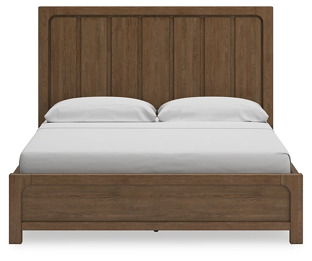 Cabalynn California  Panel Bed With Storage With Mirrored Dresser