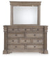 Blairhurst  Panel Bed With Mirrored Dresser And Nightstand