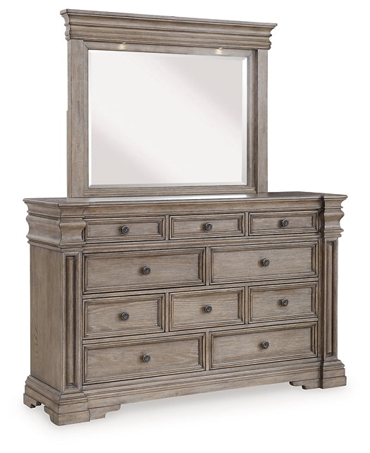 Blairhurst  Panel Bed With Mirrored Dresser And Nightstand