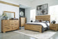 Galliden  Panel Bed With Mirrored Dresser, Chest And 2 Nightstands