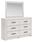 Cayboni  Panel Bed With Mirrored Dresser, Chest And 2 Nightstands