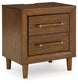 Lyncott  Upholstered Bed With Mirrored Dresser And Nightstand