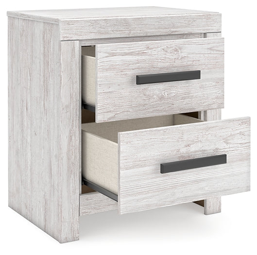 Cayboni  Panel Bed With Mirrored Dresser, Chest And 2 Nightstands