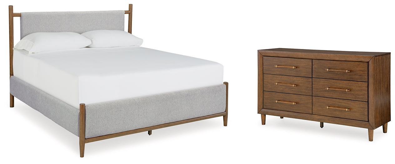 Lyncott California  Upholstered Bed With Dresser