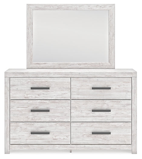 Cayboni  Panel Bed With Mirrored Dresser And Nightstand