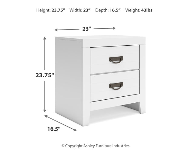 Binterglen  Panel Bed With Nightstand