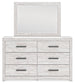 Cayboni  Panel Bed With Mirrored Dresser, Chest And Nightstand