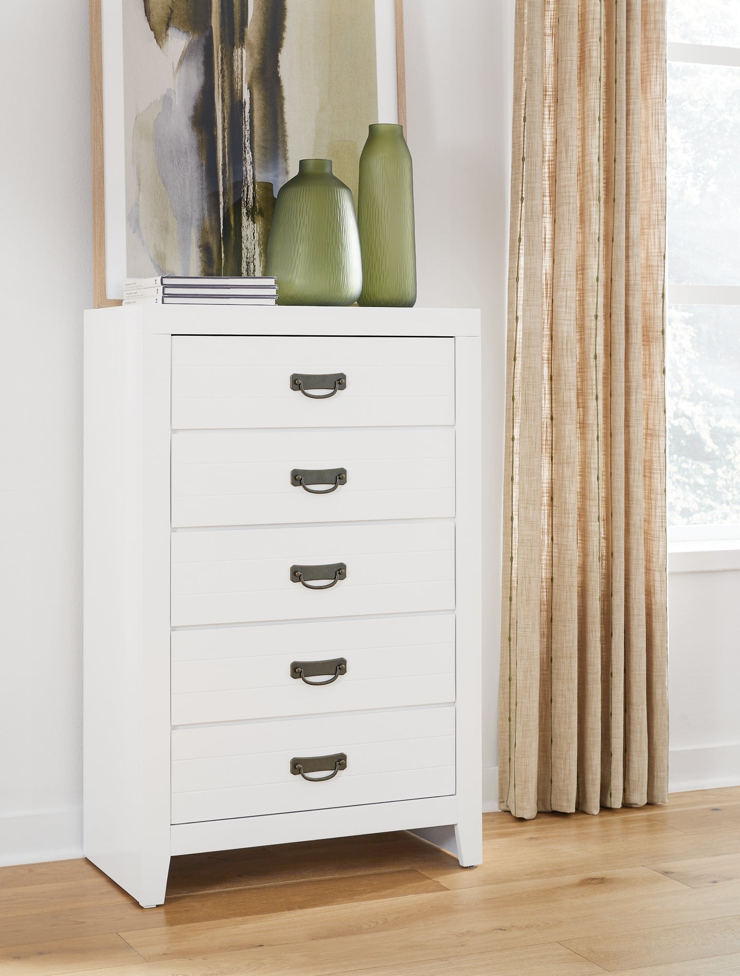 Binterglen  Panel Bed With Mirrored Dresser And Chest