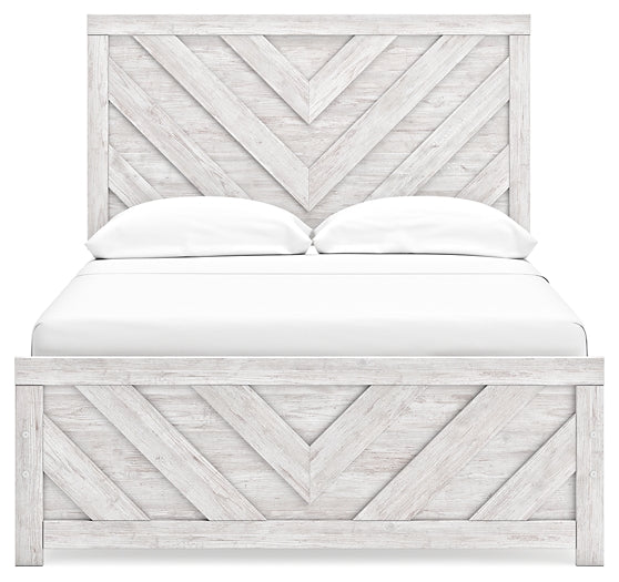 Cayboni  Panel Bed With Nightstand