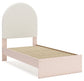 Wistenpine  Upholstered Panel Bed With Mirrored Dresser And Nightstand