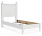 Mollviney  Panel Bed With Mirrored Dresser And Nightstand