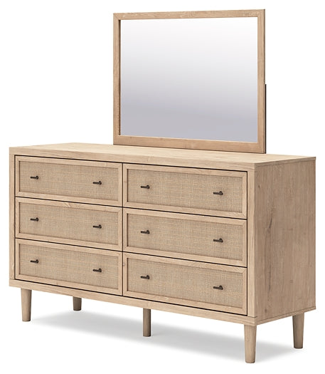 Cielden  Panel Bed With Mirrored Dresser, Chest And 2 Nightstands