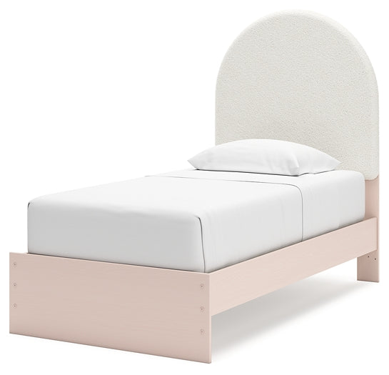 Wistenpine  Upholstered Panel Bed With Nightstand