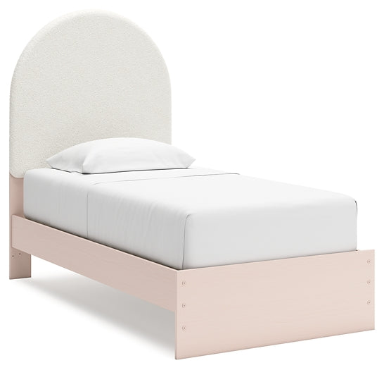 Wistenpine  Upholstered Panel Bed With Nightstand