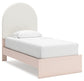 Wistenpine  Upholstered Panel Bed With Mirrored Dresser, Chest And 2 Nightstands