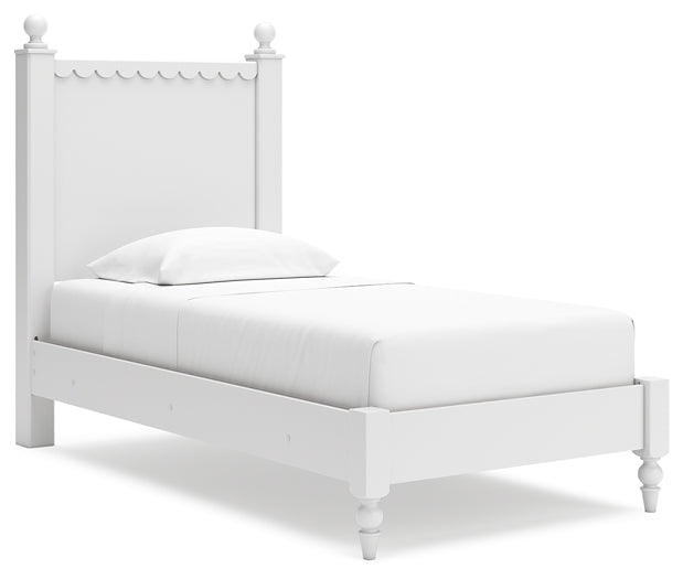 Mollviney  Panel Bed With Nightstand