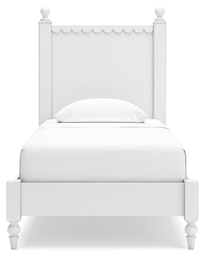 Mollviney  Panel Bed With Nightstand