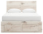 Lawroy  Panel Storage Bed With Mirrored Dresser