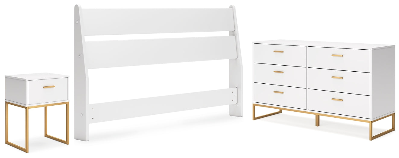 Socalle  Panel Headboard With Dresser And Nightstand